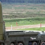 9K720 Iskander-M tactical ballistic missile system deployed in a field setting.
