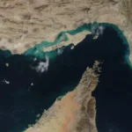 Strait of Hormuz — NASA MODIS Satellite Image