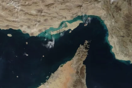 Strait of Hormuz — NASA MODIS Satellite Image