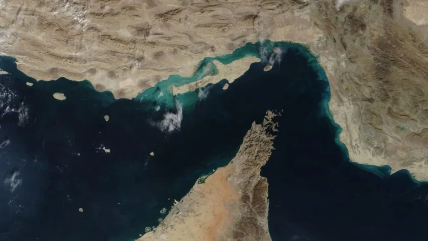 Strait of Hormuz — NASA MODIS Satellite Image
