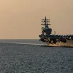 USS Dwight D. Eisenhower Carrier Strike Group transiting the Strait of Hormuz, November 2023