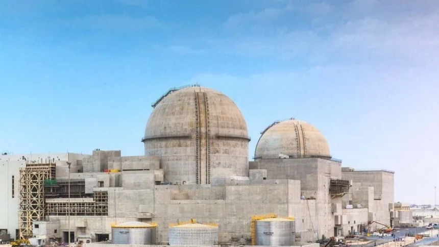 The Barakah Nuclear Power Plant under construction on the coastline of the United Arab Emirates.