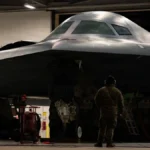 A US Air Force B-2 Spirit stealth bomber prepares for takeoff during Operation Epic Fury, the joint US-Israeli military campaign against Iran launched on February 28, 2026 — the conflict whose diplomatic outcome is now a 60-day memorandum of understanding that does not address Iran's enriched uranium stockpile, missile production, or Gaza.