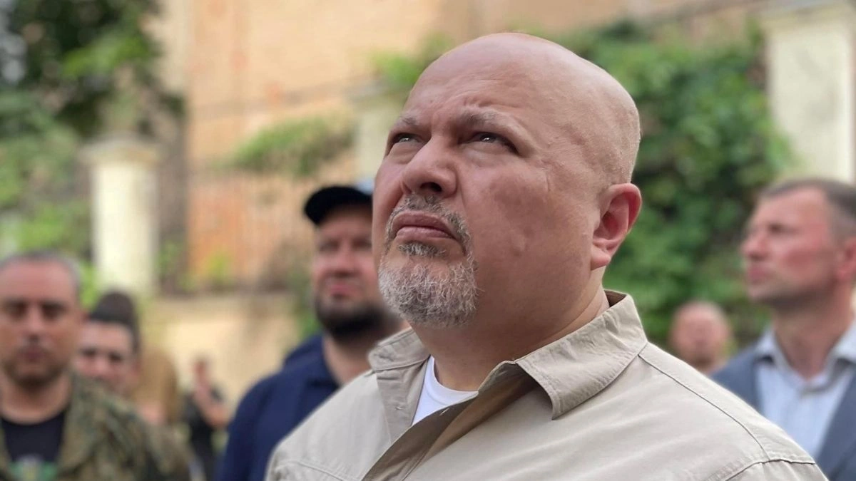 ICC Chief Prosecutor Karim Khan during a war crimes investigation visit to Kharkiv, Ukraine, June 2022