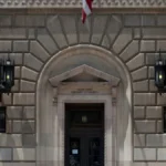 Exterior of the Herbert C. Hoover Building, headquarters of the U.S. Department of Commerce in Washington, D.C., the agency that issued the Mythos 5 export-control directive