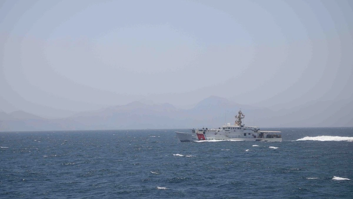 U.S. Coast Guard cutter Robert Goldman transiting the Strait of Hormuz, archive photo